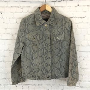 Colebrook & Co Snakeskin 100% Leather Jacket
